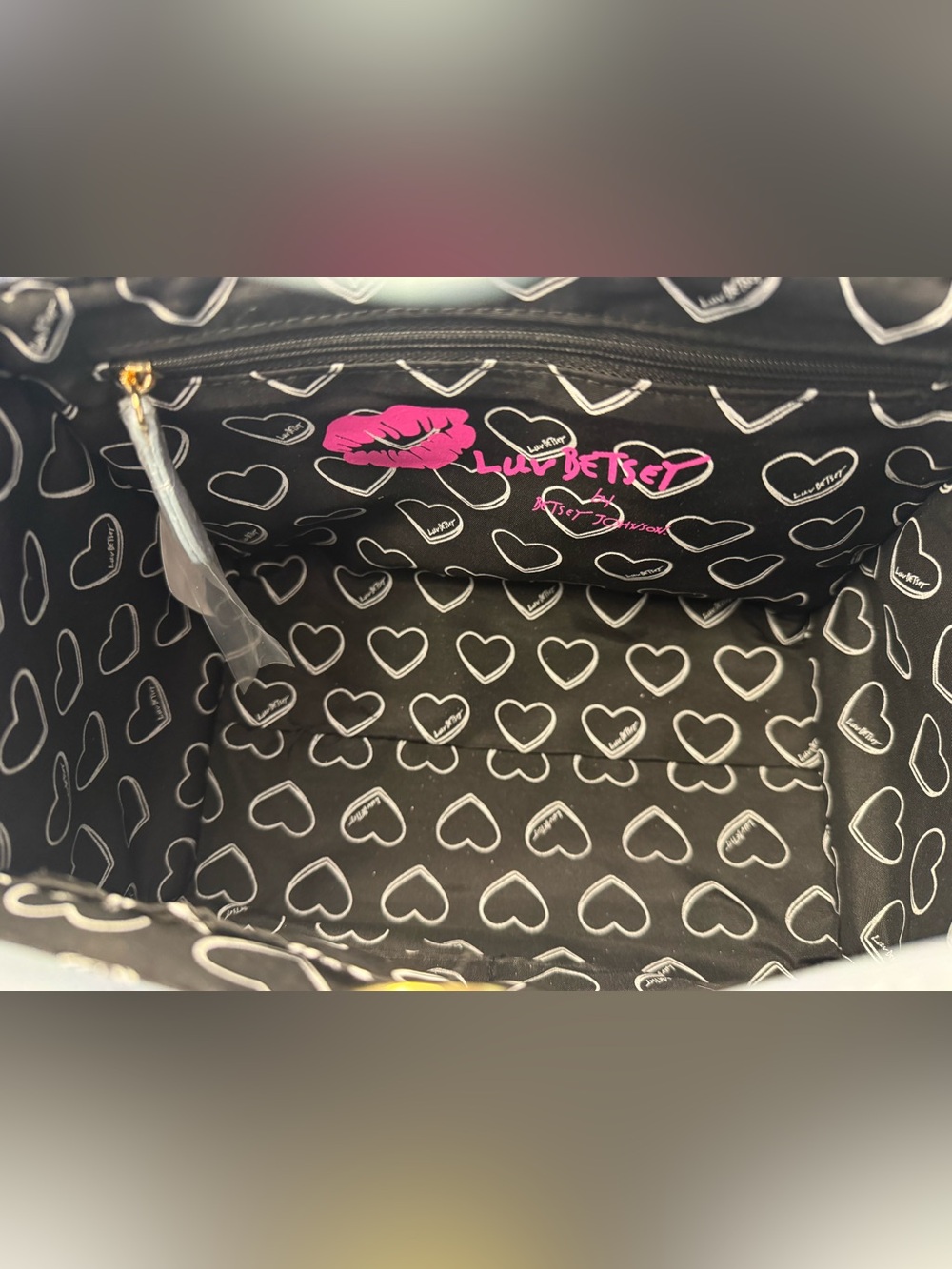 Betsey Johnson Light Blue Denim Mini Tote with Teddy Charm - Picture 9 of 12